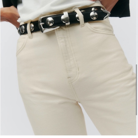 Reformation Abby High Rise Straight Jeans in Fior Di Latte NWT Sz 28 - Picture 5 of 8